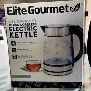 Cordless Stainless Steel Glass Electric Kettle 1.7 L